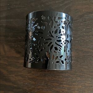 Black Cutout Cuff Bracelet